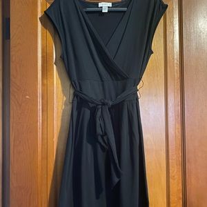 Ann Taylor Loft black wrap dress, size small